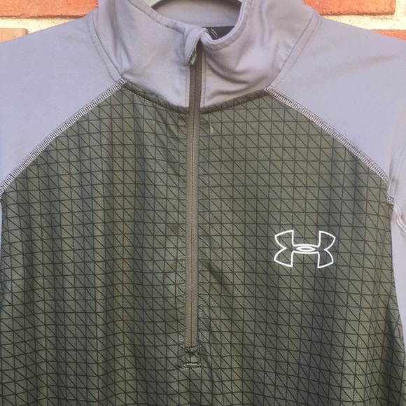 Under Armour Run Coldgear 1/4 Zip Long Sleeve Reflective Fitted Running Top S - Picture 3 of 12